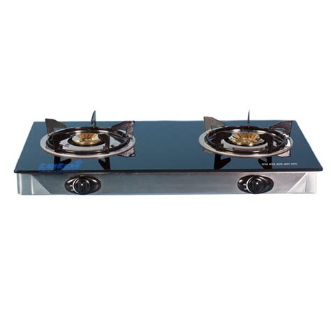 2 plate gas stove glass top
